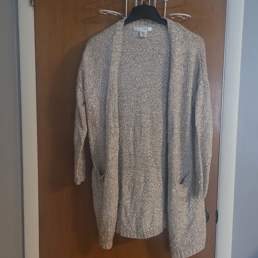 Kaisely Heathered Beige Cardigan
